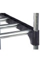 Shoe Rack 3 Shelves Silver 58 x 26 x 58 cm Black Metal (6 Units) | Tienda24 Tienda24.eu