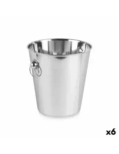 Sceau à Glace Argenté Acier inoxydable 4,5 L 22 x 21 x 22 cm (12 Unités) | Tienda24 Tienda24.eu