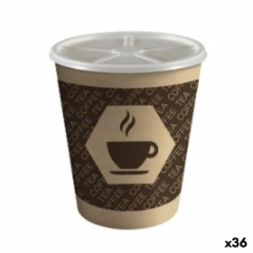 Glass with Lid Algon Cardboard Disposable Coffee 36 Units (10 Pieces) by Algon, Tumblers - Ref: S2229418, Price: 27,48 €, Dis...