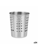 Organizador para Cubiertos Plateado Acero 12,5 x 14,5 x 12,5 cm (24 Unidades) | Tienda24 Tienda24.eu