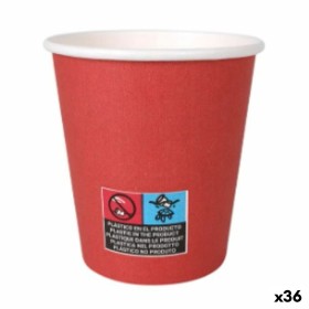 Set of glasses Algon Cardboard Disposable 200 ml Red 36 Units (24 Pieces) by Algon, Tumblers - Ref: S2229431, Price: 29,31 €,...