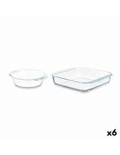 Set of trays Transparent Borosilicate Glass 700 ml 2 L 3,8 L (4 Units) | Tienda24 Tienda24.eu