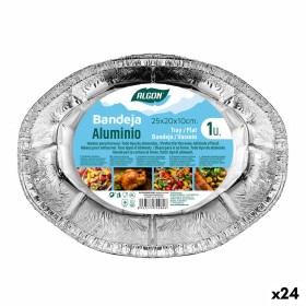 Ensemble de plats pour la cuisine Jetable Rond Aluminium 25 x 8 x 25 cm (12 Unités) | Tienda24 - Global Online Shop Tienda24.eu