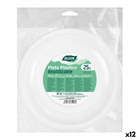 Set di piatti riutilizzabili Algon Rotondo Bianco Plastica 25 x 25 x 1,5 cm (12 Unità) di Algon, Piatti - Rif: S2229533, Prez...