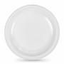 Set of reusable plates Algon Circular White Plastic 25 x 25 x 1,5 cm (12 Units) by Algon, Turntables - Ref: S2229533, Price: ...