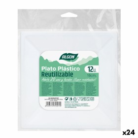 Lot d'assiettes réutilisables Algon Carré Plastique 18 x 18 x 1,5 cm (24 Unités) de Algon, Platines - Réf : S2229540, Prix : ...