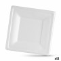 Conjunto de pratos Algon Descartáveis Branco Cana-de-açúcar Quadrado 16 cm (12 Unidades) | Tienda24 - Global Online Shop Tienda24.eu