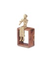 Figura Decorativa Flauta Dulce Marrón Madera Metal 13 x 27 x 13 cm | Tienda24 Tienda24.eu