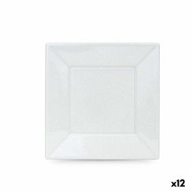 Set of reusable plates Algon White Plastic 23 x 23 x 2 cm (24 Units) by Algon, Turntables - Ref: S2229600, Price: 27,78 €, Di...