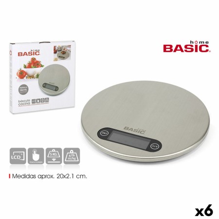 Balança de Cozinha Basic Home Prateado 20 x 2,1 cm (6 Unidades) de Basic Home, Balanças de cozinha - Ref: S2229657, Preço: 50...