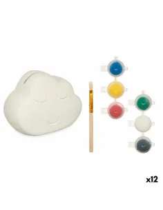 Paint Your Own Money Box White 12,3 x 9,4 x 9 cm Clouds (12 Units) by Pincello, Painting - Ref: S3630794, Price: 30,47 €, Dis...