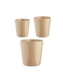 Set de Macetas Ø 14 cm Ø 22 cm Ø 17 cm Cónica 3 Piezas Beige | Tienda24 Tienda24.eu