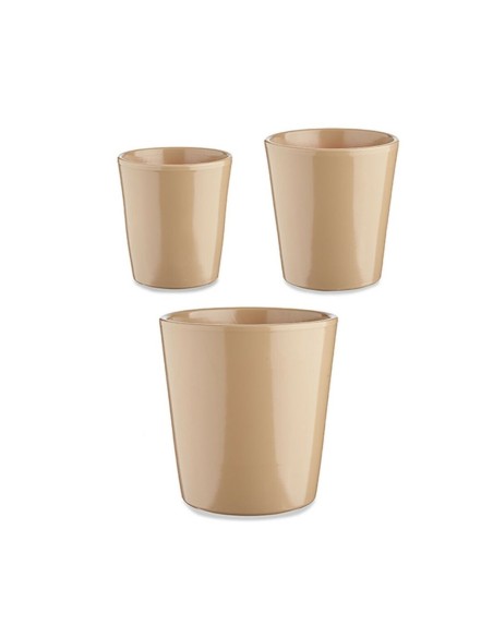 Conjunto de Vasos Ø 14 cm Ø 22 cm Ø 17 cm Cónica 3 Peças Bege | Tienda24 Tienda24.eu