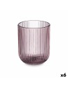 Verre Rayures Rose Verre 270 ml (6 Unités) | Tienda24 Tienda24.eu