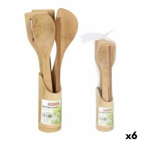 Set d'Ustensiles de Cuisine Privilege Bambou 30 cm (5 Pièces) (6 Unités) de Privilege, Spatules pour barbecue - Réf : S222970...