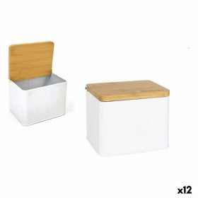 Salière avec couvercle Privilege Métal Bambou 14 x 11 x 11 cm (12 Unités) (14 x 11 x 11 cm) de Privilege, Doseurs d'assaisonn...