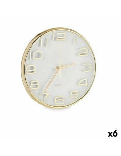 Reloj de Pared Romimex Beige Plástico 30 x 30 x 2 cm | Tienda24 Tienda24.eu