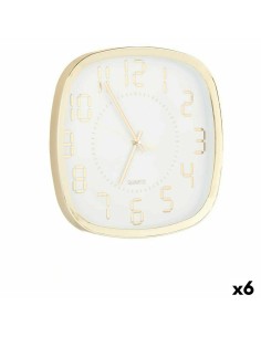 Reloj de Pared Negro Metal Madera MDF 60 x 60 x 5 cm (4 Unidades) | Tienda24 Tienda24.eu