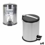 Waste bin Confortime Silver Metal 4 Units 5 L 20 x 27,5 cm (20 x 20 x 27,5 cm) by Confortime, Bathroom Bins - Ref: S2229735, ...