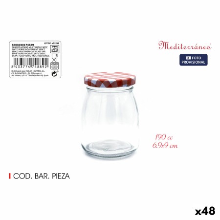 Glass Jar Mediterraneo Multi-use 190 ml Glass (48 Units) | Tienda24 - Global Online Shop Tienda24.eu