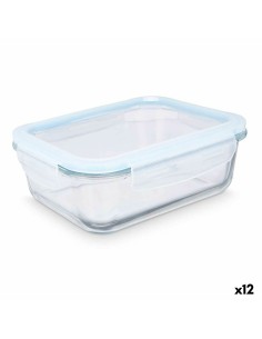 Porta pranzo Trasparente Silicone Vetro Borosilicato 1 L 22 x 7 x 16,5 cm (12 Unità) da Vivalto, Conservazione di alimenti - ...