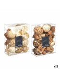 Potpourri decorativo Branco Castanho 16 x 21 x 7 cm (12 Unidades) | Tienda24 Tienda24.eu