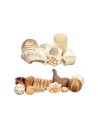 Potpourri decorativo Branco Castanho 16 x 21 x 7 cm (12 Unidades) | Tienda24 Tienda24.eu