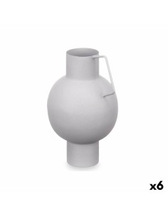 Vase Alexandra House Living Blanc Noir Céramique Fleurs 15 x 15 x 30 cm | Tienda24 Tienda24.eu