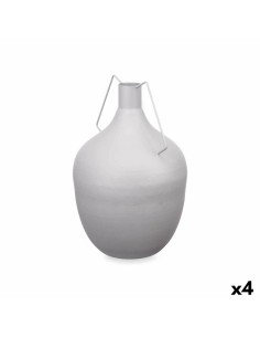 Vase Romimex Silver Ceramic 15 x 26 x 11 cm | Tienda24 Tienda24.eu