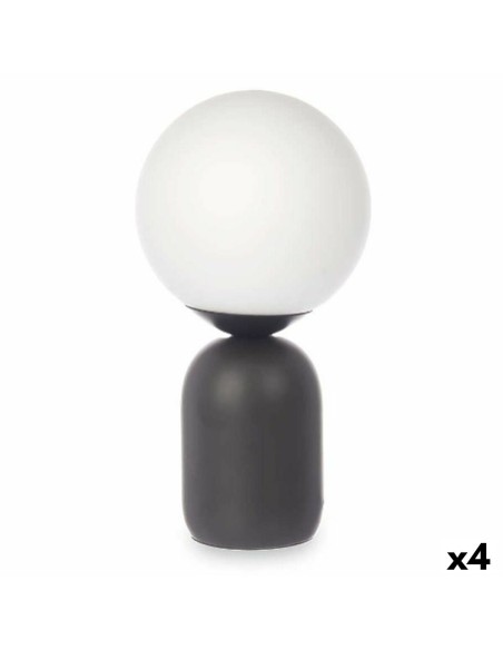 Lampe de bureau Ballon 40 W Blanc Noir Céramique 15 x 28,5 x 15 cm (4 Unités) | Tienda24 Tienda24.eu