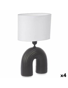 Lampada da tavolo Ponte 60 W Nero Ceramica 26 x 41 x 15,5 cm (4 Unità) da Gift Decor, Lampade da tavolo e abat-jour - Ref: S3...