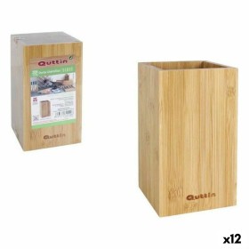 Pot pour ustensiles de cuisine Quttin Bambou 10,5 x 10,5 x 18 cm (12 Unités) de Quttin, Étagères et supports - Réf : S2230194...