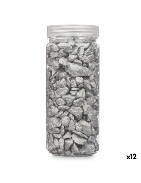 Deko-Steine Silberfarben 10 - 20 mm 700 g (12 Stück) | Tienda24 Tienda24.eu