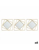 Spiegelsatz karriert abstrakt Gold Polypropylen 78 x 26 x 2,5 cm (6 Stück) | Tienda24 Tienda24.eu