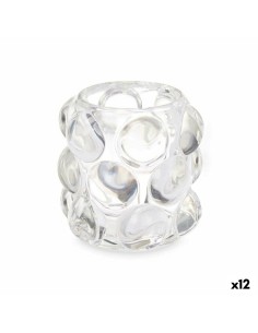 Castiçais DKD Home Decor 16,5 x 16,5 x 38,5 cm Cristal Alumínio | Tienda24 Tienda24.eu