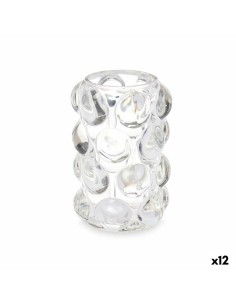 Portacandele Microsfere Trasparente Cristallo 8,4 x 12,5 x 8,4 cm (12 Unità) da Gift Decor, Candelieri e portacandele - Ref: ...