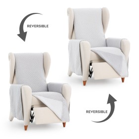 Armchair slipcovers Eysa SILVER Light grey 100 x 110 x 55 cm Reversible by Eysa, Armchairs - Ref: D1605186, Price: 19,36 €, D...