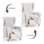 Funda para sillón Eysa SILVER Gris claro 100 x 110 x 55 cm Reversible de Eysa, Sillones - Ref: D1605186, Precio: 19,36 €, Des...