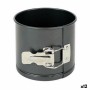 Molde Desmontable Quttin Acero al carbono Negro 12 x 10 cm (12 Unidades) de Quttin, Moldes para tartas y bizcochos - Ref: S22...