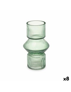 Vase Alexandra House Living Weiß Silberfarben aus Keramik 13 x 26 cm | Tienda24 Tienda24.eu