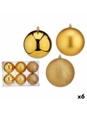 Set de Bolas de Navidad Dorado PVC Ø 12 cm (6 Unidades) | Tienda24 Tienda24.eu