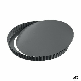 Moule amovible Quttin Noir Acier au carbone 24 x 2,8 cm (12 Unités) de Quttin, Moules pour gâteaux et biscuits - Réf : S22303...