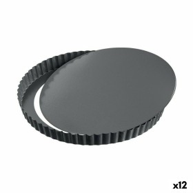 Molde Desmontável Quttin Preto Aço com carbono 32 x 2,8 cm (12 Unidades) de Quttin, Formas para tartes e biscoitos - Ref: S22...