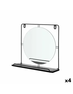 Miroir mural 35 x 15 x 81 cm Noir Métal | Tienda24 Tienda24.eu