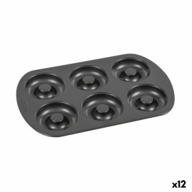 Stampo da Forno Quttin Ciambelle Acciaio al carbonio Nero 32 x 21 x 2,3 cm (12 Unità) di Quttin, Stampi per torte e pan di sp...