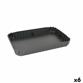 Stampo Removibile Quttin Nero Acciaio al carbonio 31,5 x 21,5 x 3,5 cm (6 Unità) di Quttin, Stampi per torte e pan di spagna ...