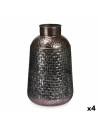 Vase Silberfarben Metall 22,5 x 39,5 x 22,5 cm (4 Stück) Mit Relief | Tienda24 Tienda24.eu