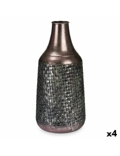 Vaso 24,5 x 24,5 x 20 cm Zebra Cerâmica Dourado Castanho | Tienda24 Tienda24.eu