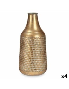 Vase DKD Home Decor Golden Aluminium Bicoloured Iron Modern (17 x 17 x 41 cm) | Tienda24 Tienda24.eu