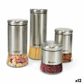 Barattolo Quttin Acciaio Vetro 11,5 x 11,5 x 29 cm (12 Unità) (2200 ml) di Quttin, Conservazione di alimenti - Rif: S2230491,...